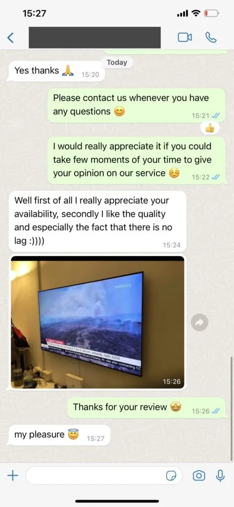 WhatsApp customer service activation confirmation 2